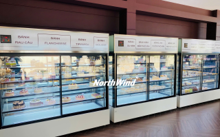 TỦ TRƯNG BÀY BÁNH KEM - TIỆM BÁNH GIA HÂN BR-VT