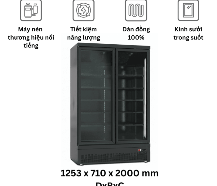 Tủ mát 2 cánh Northwind 1000L