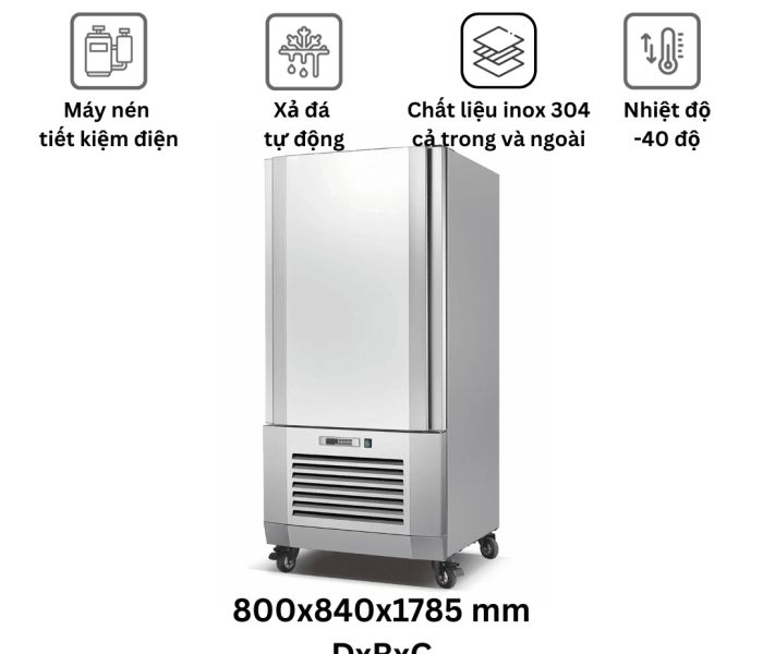 Tủ cấp đông nhanh 10 khay - Northwind