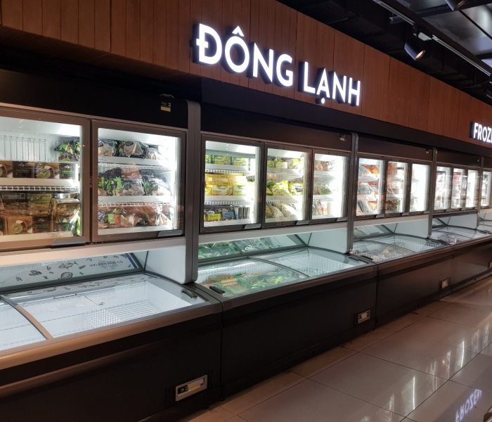 Tủ siêu thị lắp đặt công trình An Nam 