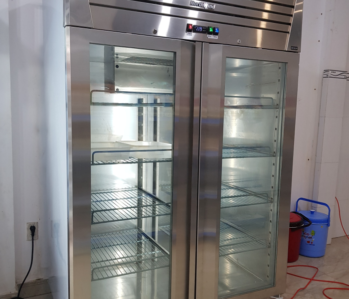 Tủ đông cửa kính inox SUS304
