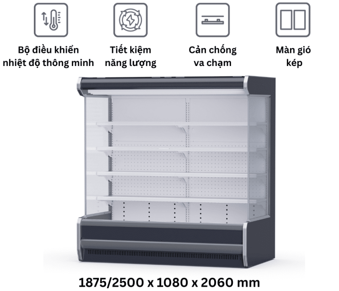 Tủ mát máy nén ngoài 2 luồng gió Northwind-18VS