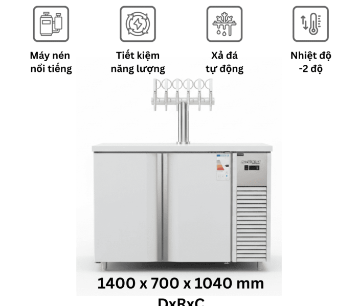 Tủ chiết rót bia 8 keg Northwind