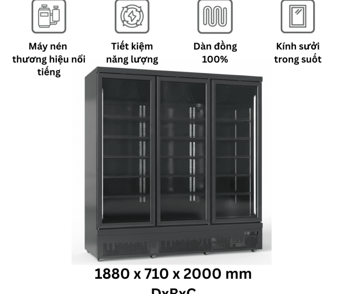 Tủ mát 3 cánh Northwind 1600L