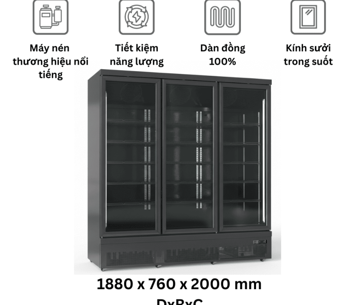 Tủ đông 3 cánh Northwind 1550L