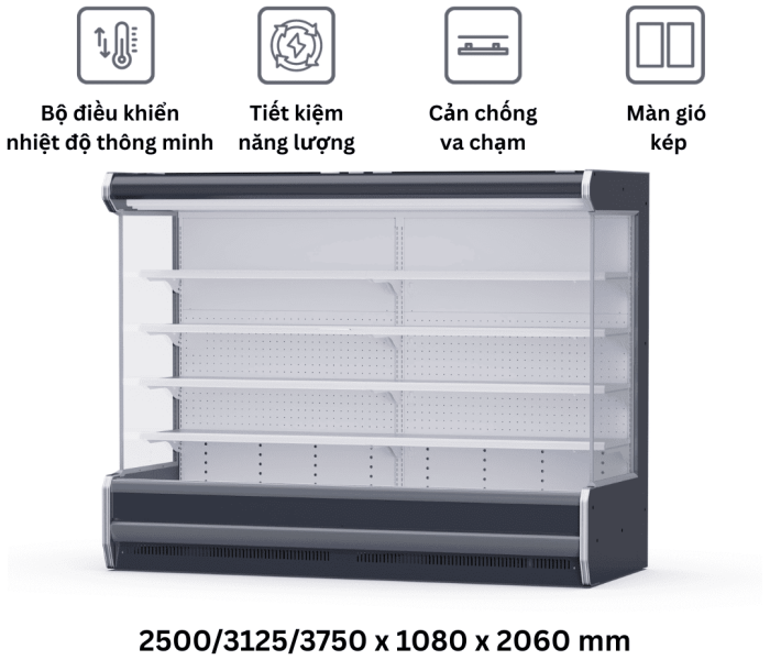 Tủ mát máy nén ngoài 2 luồng gió Northwind-25VS