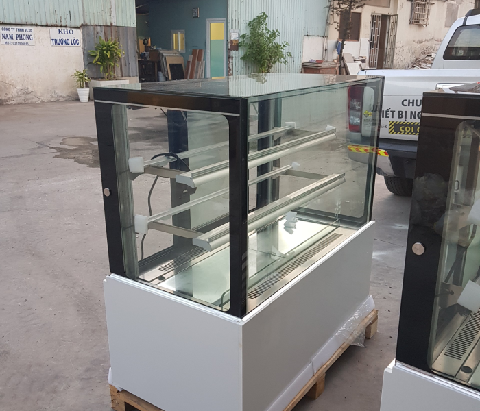 Tủ bánh kem ghép kính 90 độ 
