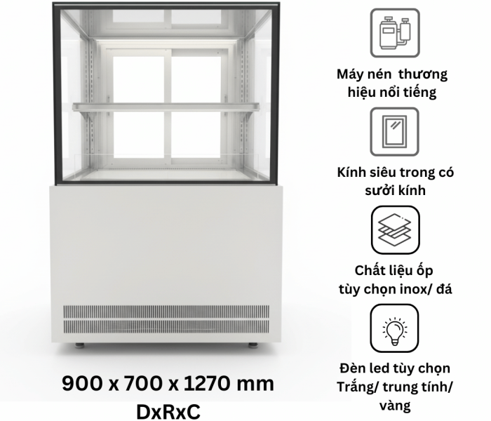 Tủ bánh quầy bar 900 – 3 tầng Northwind