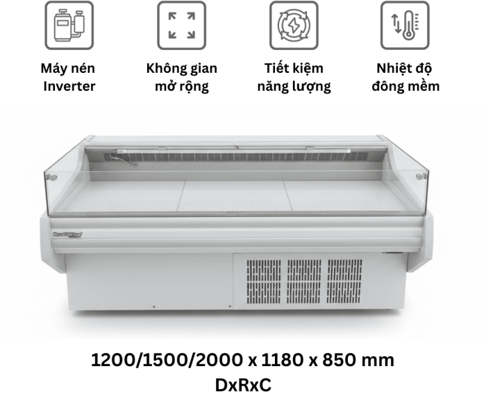 Tủ trưng bày thịt dạng hở Northwind