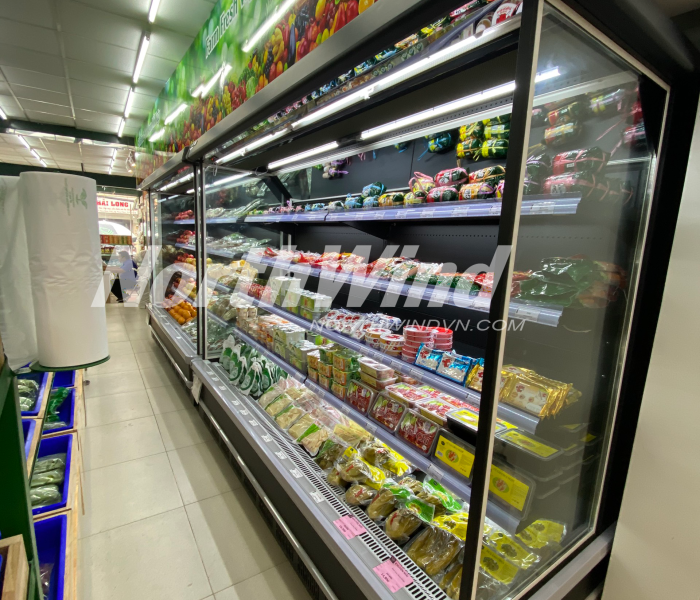 Tủ trưng bày siêu thị 2.5m máy nén ngoài 
