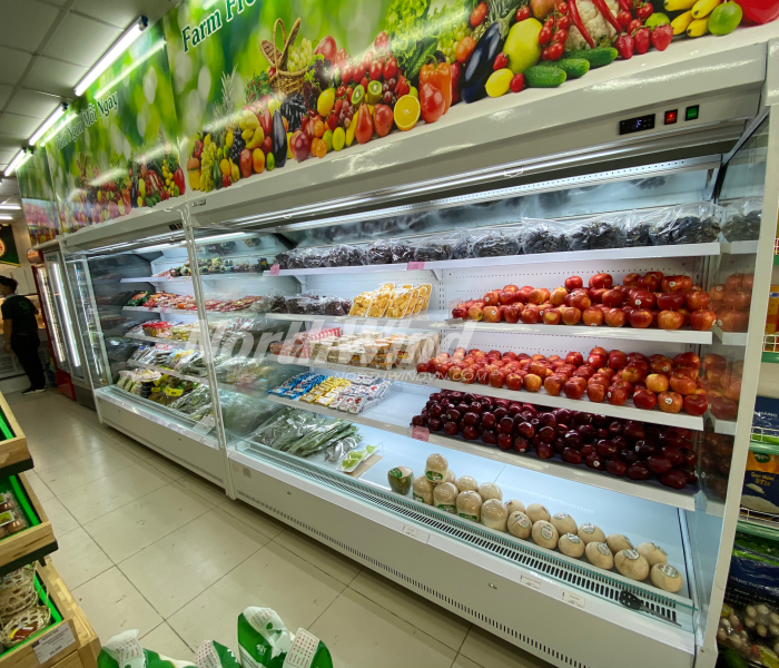 Tủ trưng bày siêu thị 2.5m máy nén ngoài 