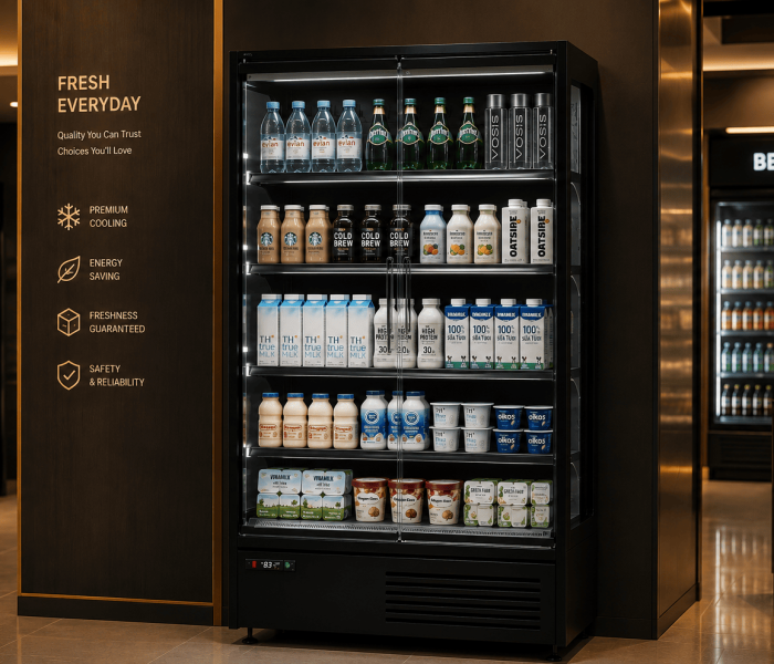 Tủ mát 2 cánh cửa kính không viền Northwind