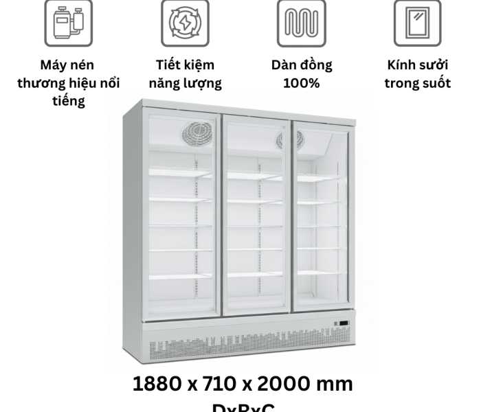 Tủ mát 3 cánh Northwind 1600L