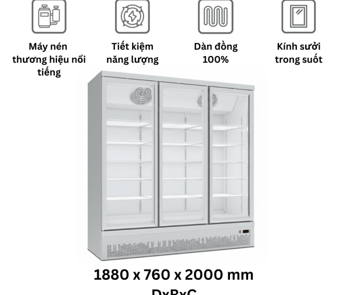 Tủ đông 3 cánh Northwind 1550L