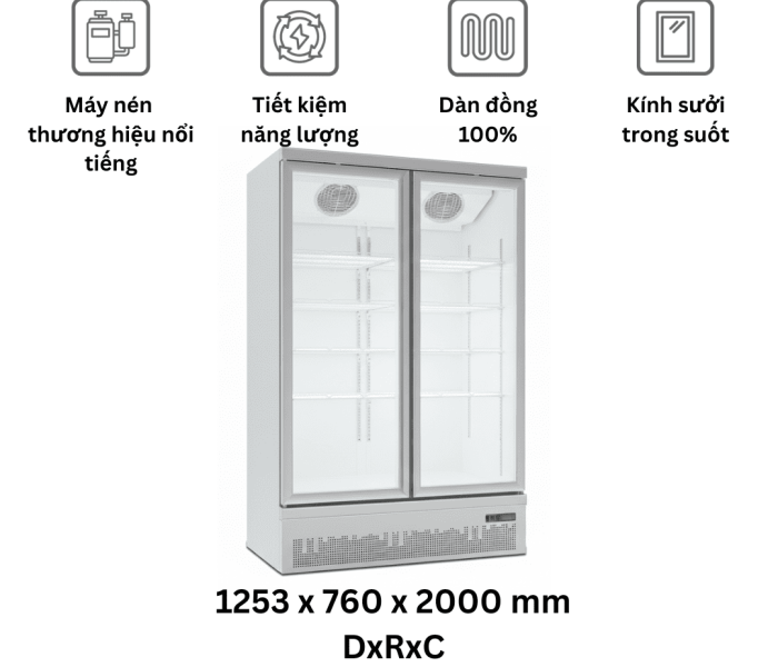 Tủ đông 2 cánh Northwind 980L