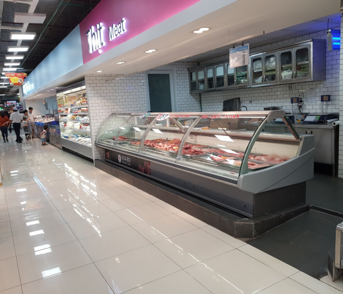 Tủ trưng bày thịt siêu thị 