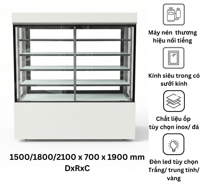 Tủ bánh kem 5 tầng Inverter - Northwind