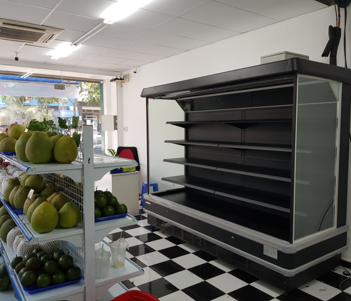 Tủ siêu thị máy nén ngoài 2,5m 