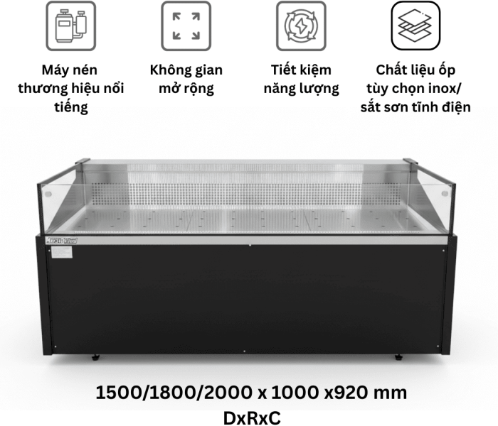 Tủ trưng bày dạng hở Northwind