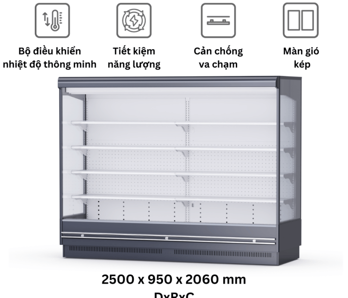 Tủ mát máy nén ngoài 2 luồng gió Northwind- LF25