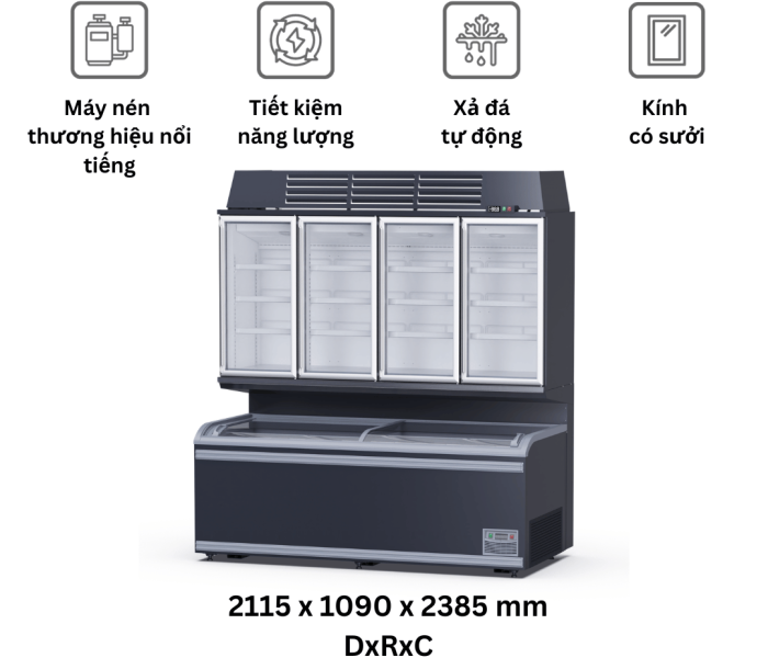 Tủ đông kết hợp Northwind - Size 3 cánh