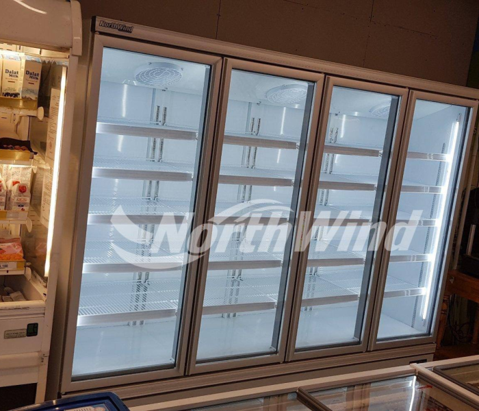 Tủ mát 4 cửa siêu thị 