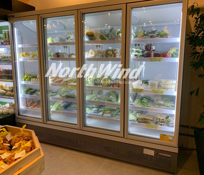 Tủ mát 4 cửa siêu thị 
