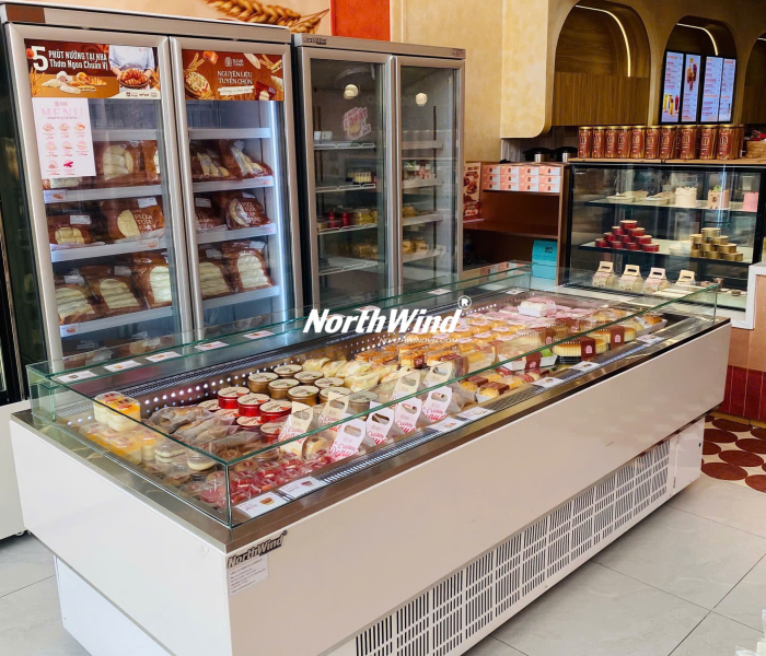 Tủ đảo bánh trưng bày dạng hở Northwind