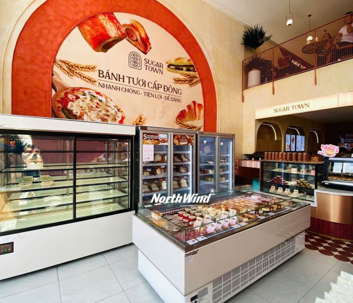 Tủ đảo bánh trưng bày dạng hở Northwind