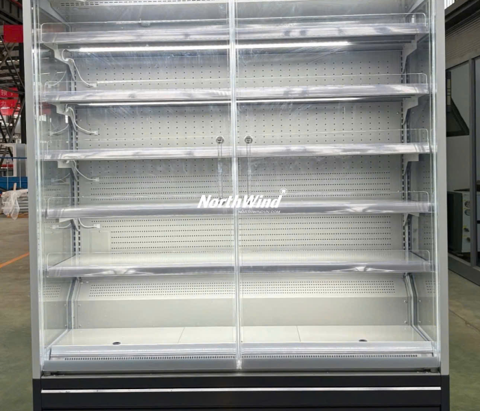 Tủ trưng bày siêu thị - thiết kế cửa mỏng mới