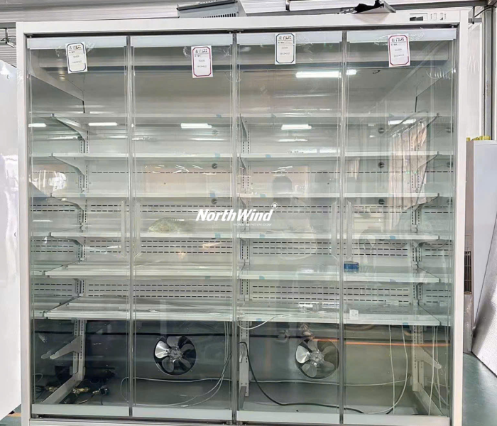 Tủ trưng bày siêu thị - thiết kế cửa mỏng mới