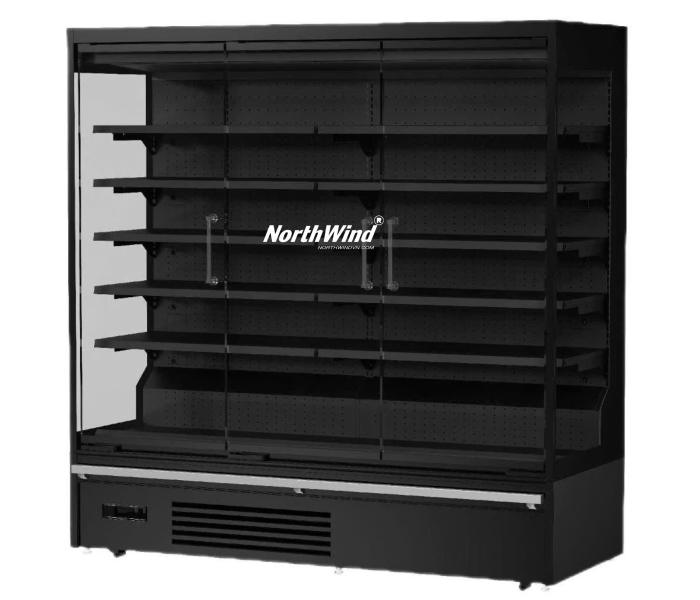 Tủ trưng bày siêu thị - thiết kế cửa mỏng mới