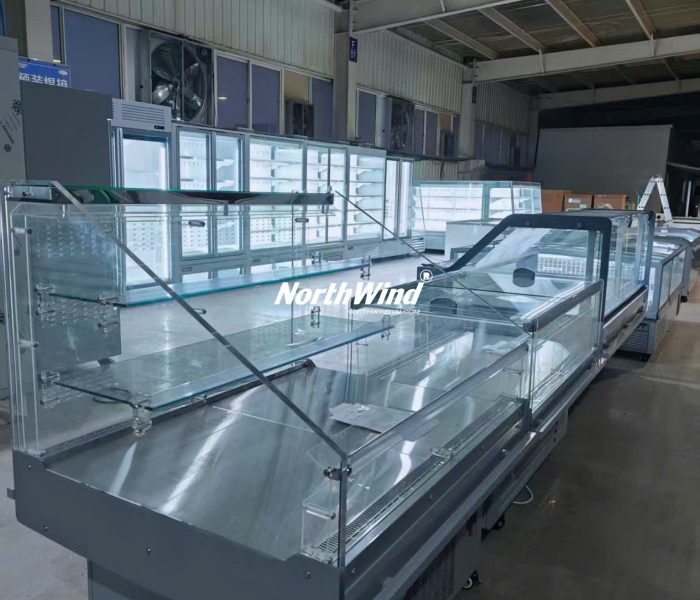 Tủ trưng bày siêu thị - thiết kế cửa mỏng mới