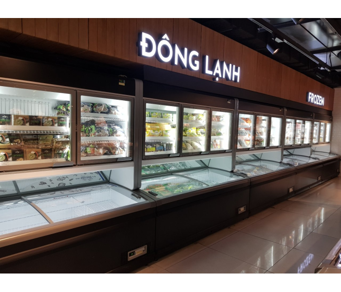 Tủ siêu thị lắp đặt công trình An Nam 