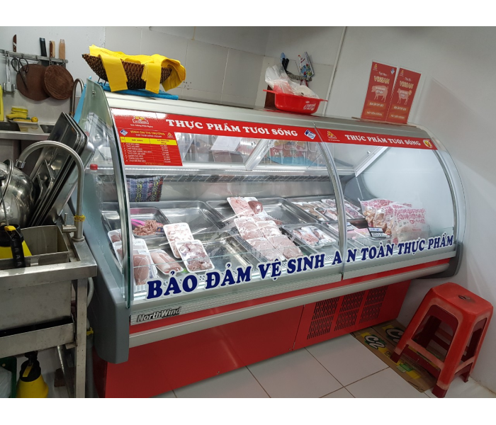 Tủ siêu thị thịt tươi sống 