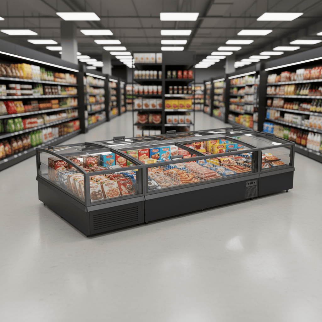 tủ đông đảo kính trong suốt