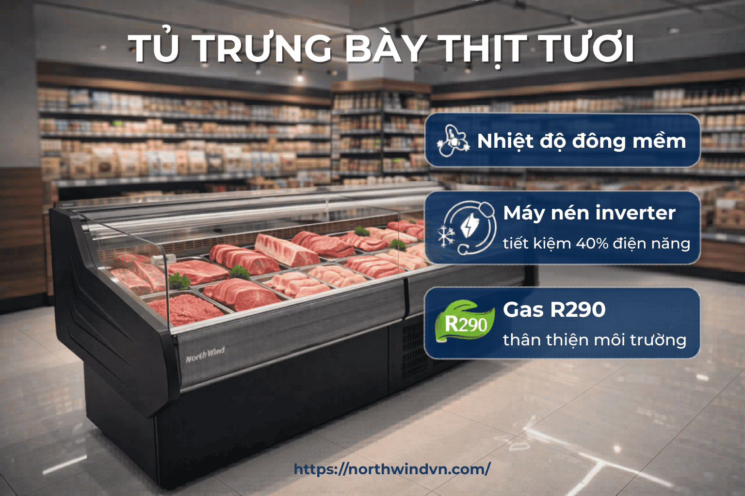 tủ trưng bày hở