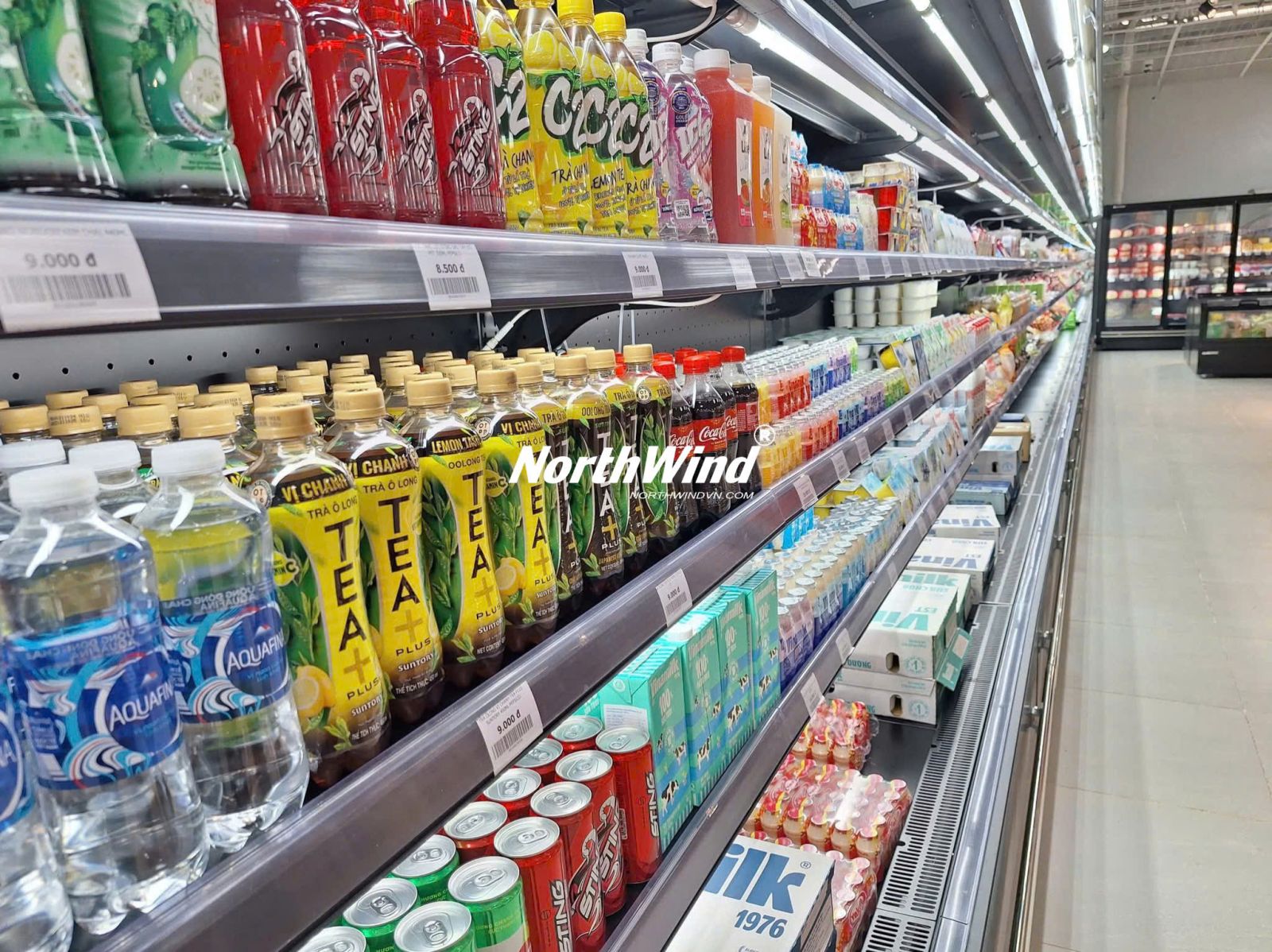 chia khu nhiệt độ trong tủ mát